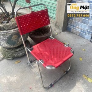 Ghế Xếp Nhựa Sườn Inox Lưng Thấp Giá Rẻ - Ảnh 3